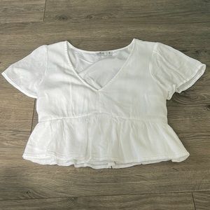 hollister white blouse